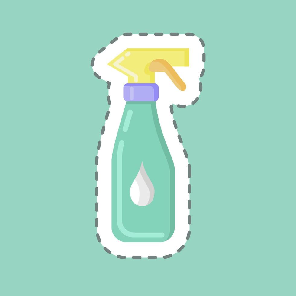 spray de corte de línea de adhesivo. adecuado para el símbolo de los niños. diseño simple editable. vector de plantilla de diseño. ilustración sencilla