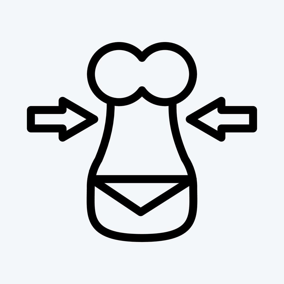 Icon Fit. suitable for Healthy symbol. line style. simple design editable. design template vector. simple illustration vector
