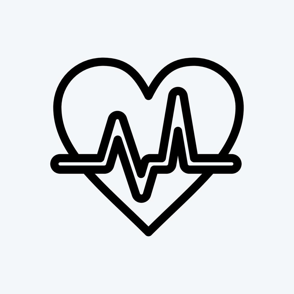 Icon Cardio. suitable for Healthy symbol. line style. simple design editable. design template vector. simple illustration vector