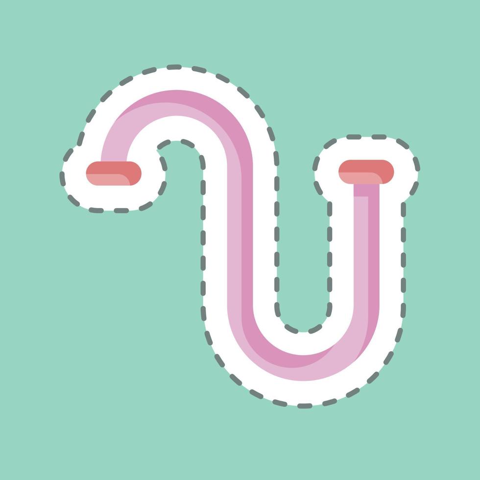 Sticker line cut Drain Cleaning. suitable for Kids symbol. simple design editable. design template vector. simple illustration vector