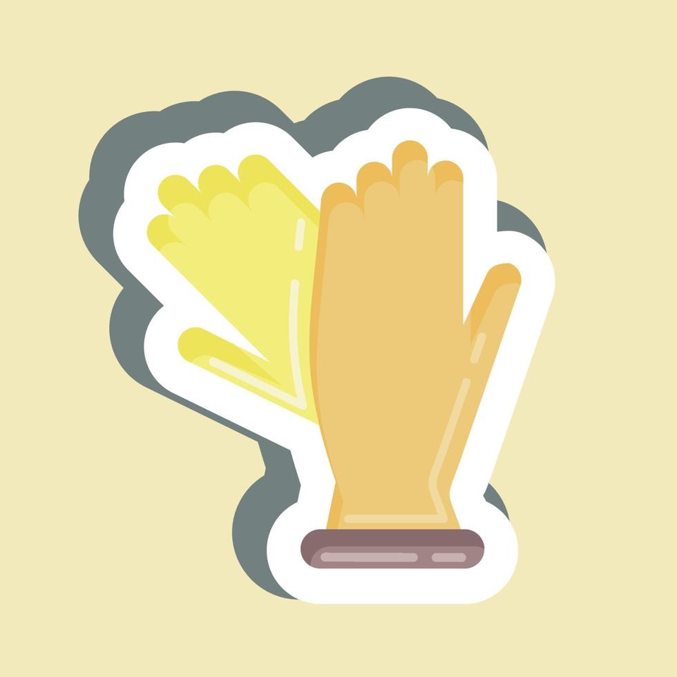 Sticker Gloves. suitable for Kids symbol. simple design editable. design template vector. simple illustration vector