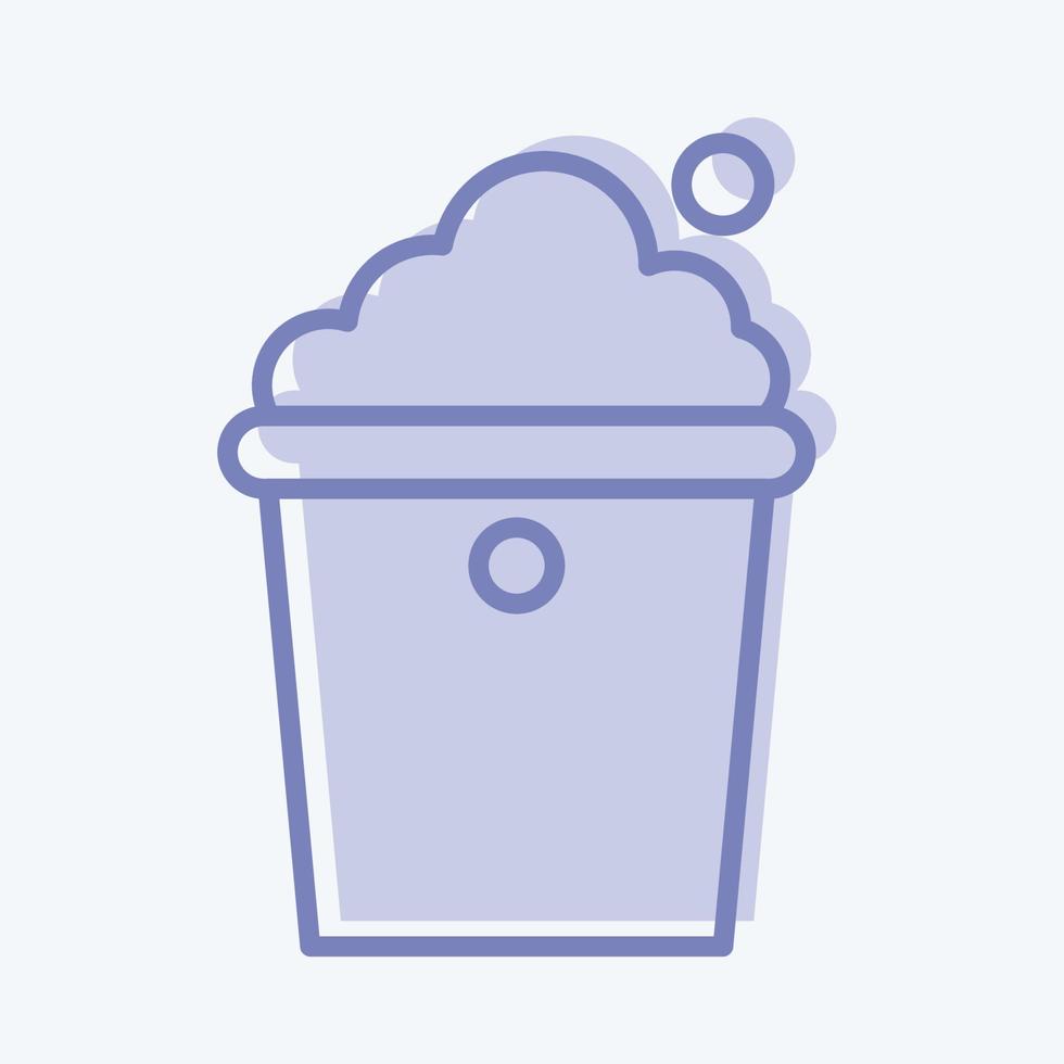 Icon Bucket. suitable for Kids symbol. two tone style. simple design editable. design template vector. simple illustration vector