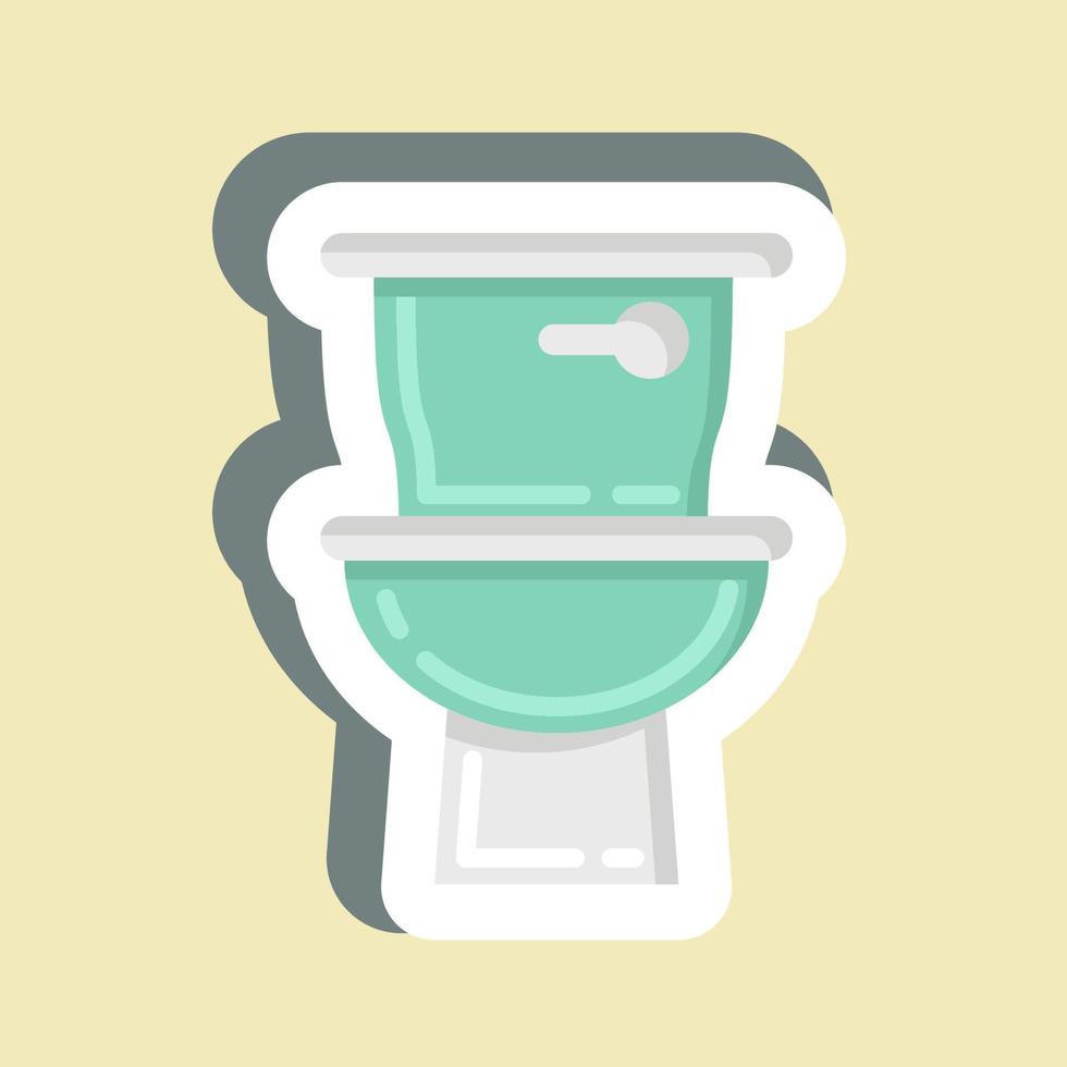 Sticker Toilet. suitable for Kids symbol. simple design editable. design template vector. simple illustration vector