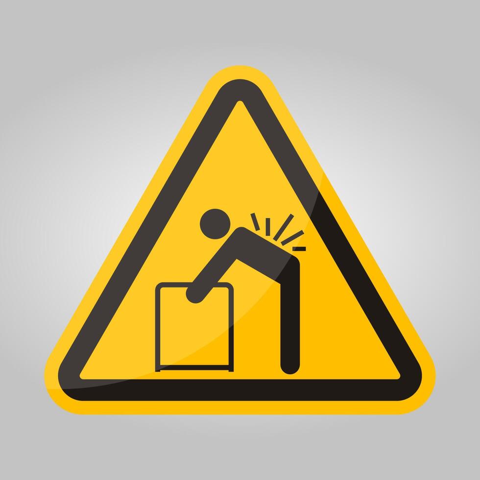 Lifting Hazard May Result In Injury See Safety Manual For Lifting Instructions vector