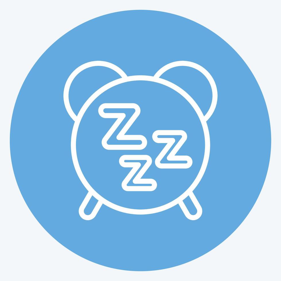 Icon Healthy Sleep. suitable for Healthy symbol. blue eyes style. simple design editable. design template vector. simple illustration vector