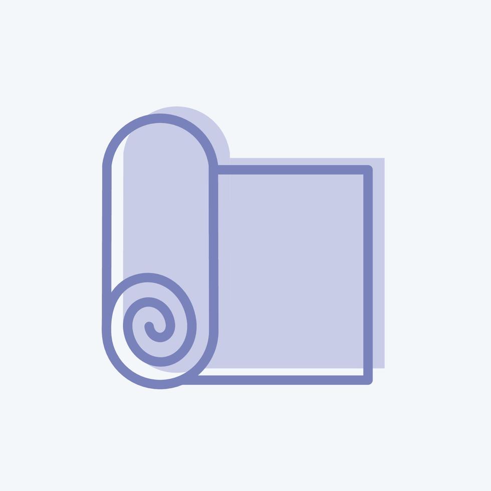 Icon Yoga Mat. suitable for Healthy symbol. two tone style. simple design editable. design template vector. simple illustration vector