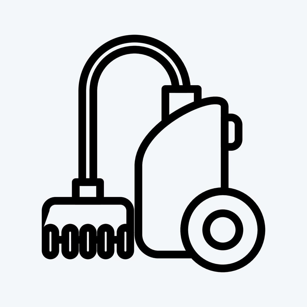 Icon Vacuum Cleaner. suitable for Kids symbol. line style. simple design editable. design template vector. simple illustration vector
