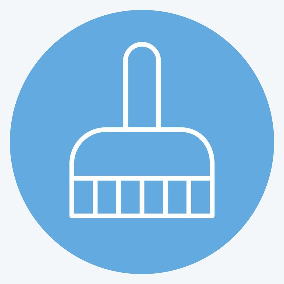 Icon Cleaning Brush. suitable for Kids symbol. blue eyes style. simple design editable. design template vector. simple illustration vector