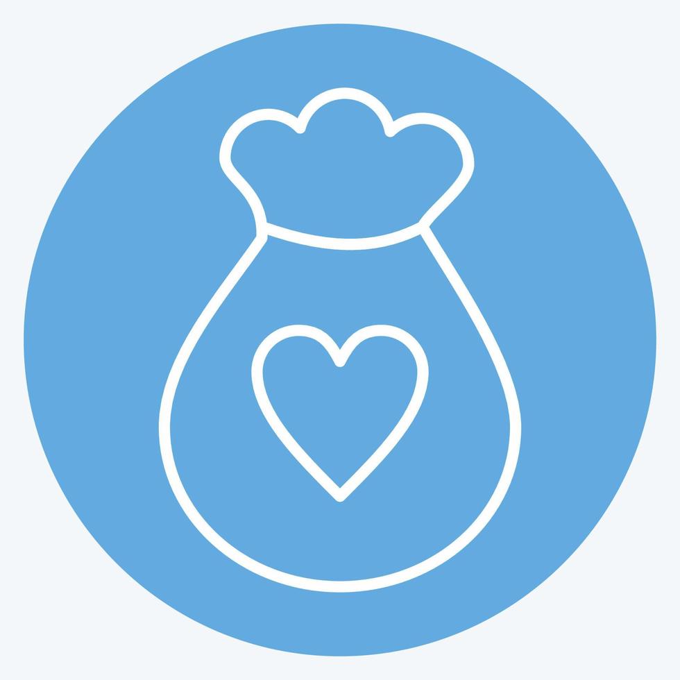 Icon Waste Sorting. suitable for Kids symbol. blue eyes style. simple design editable. design template vector. simple illustration vector