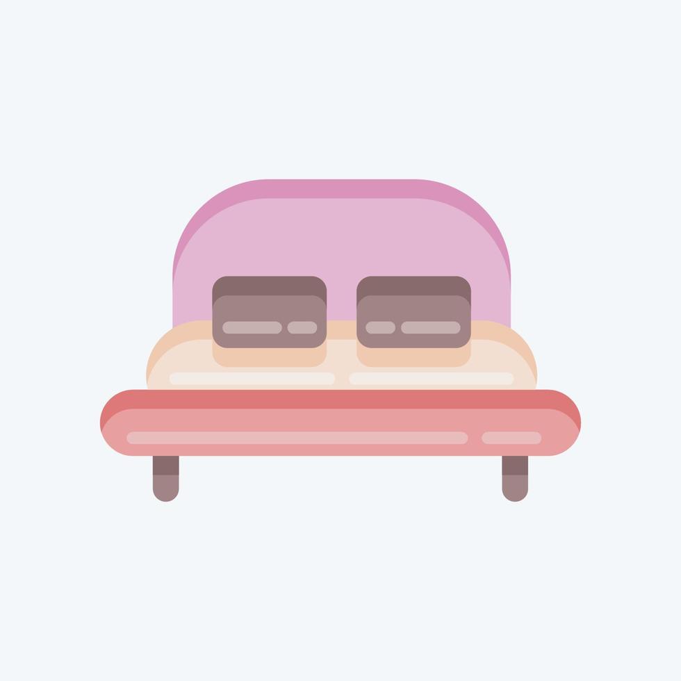 Icon Bed. suitable for Kids symbol. flat style. simple design editable. design template vector. simple illustration vector