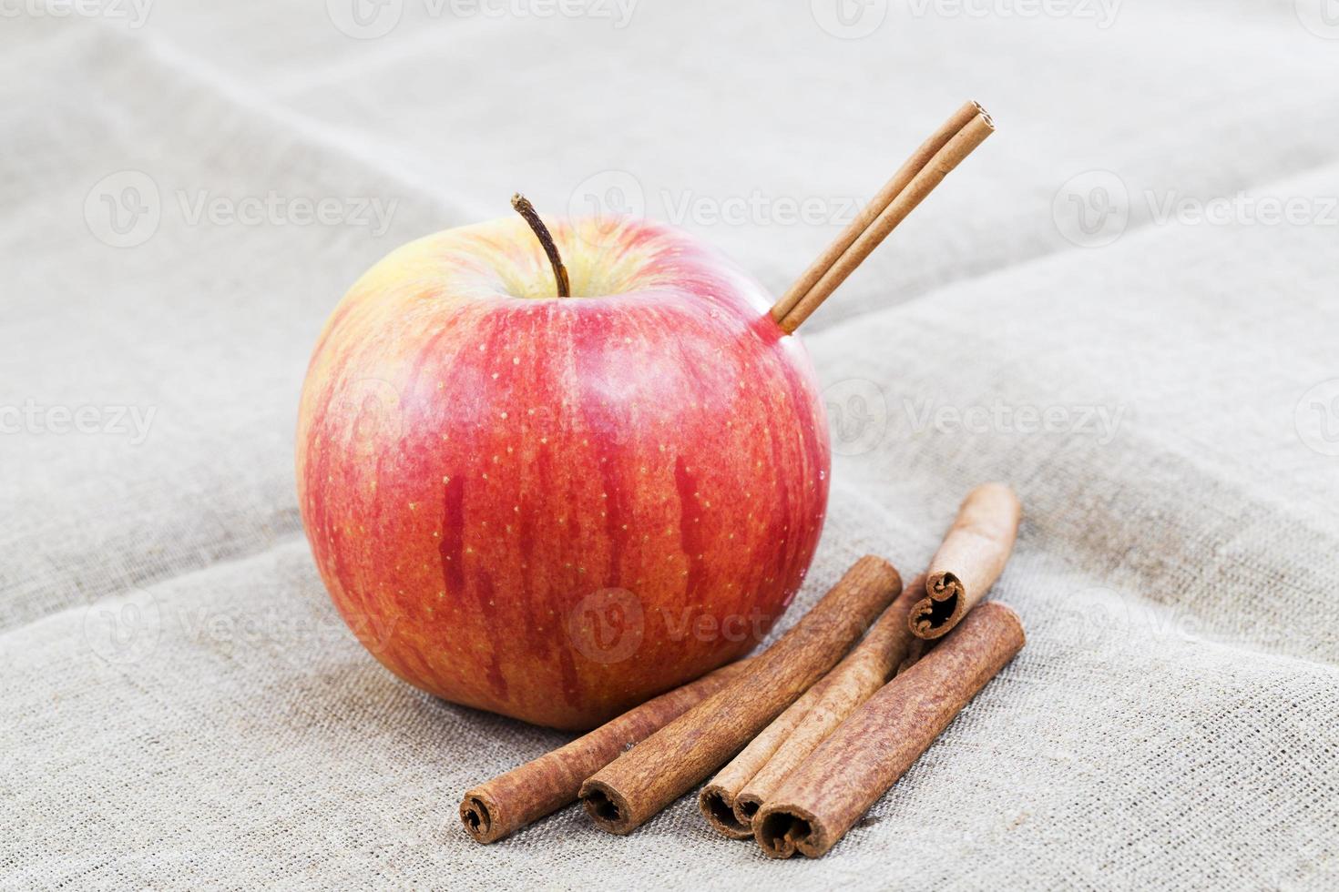 red ripe and juicy Apple photo