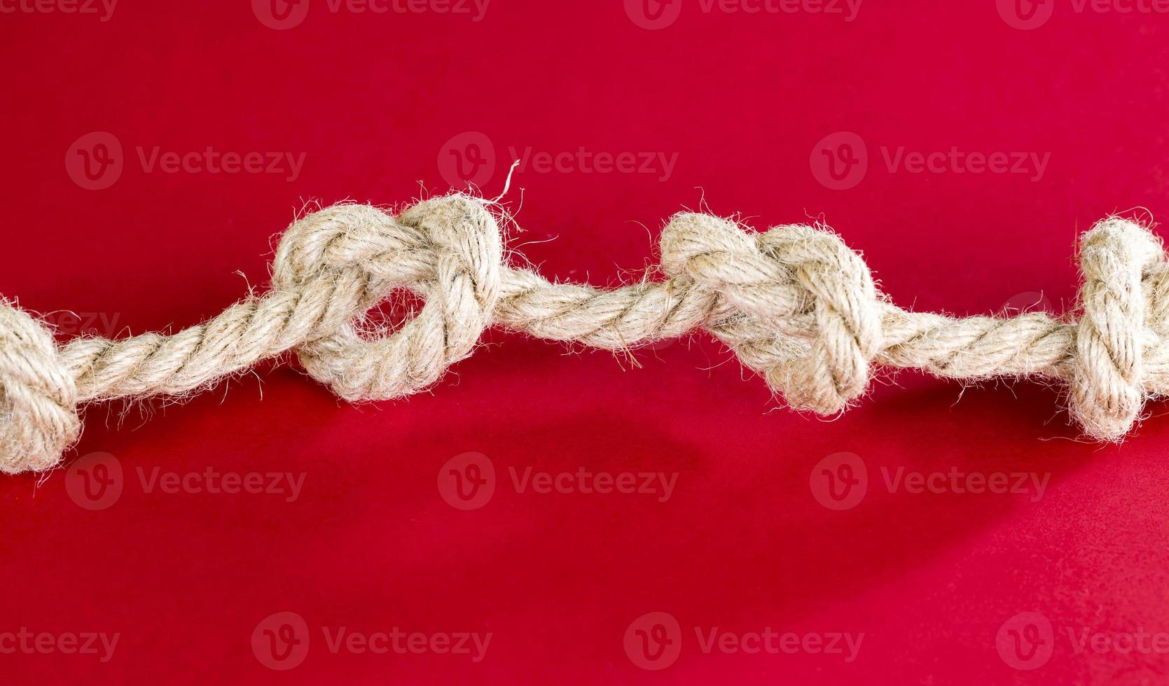 thick linen gray rope photo