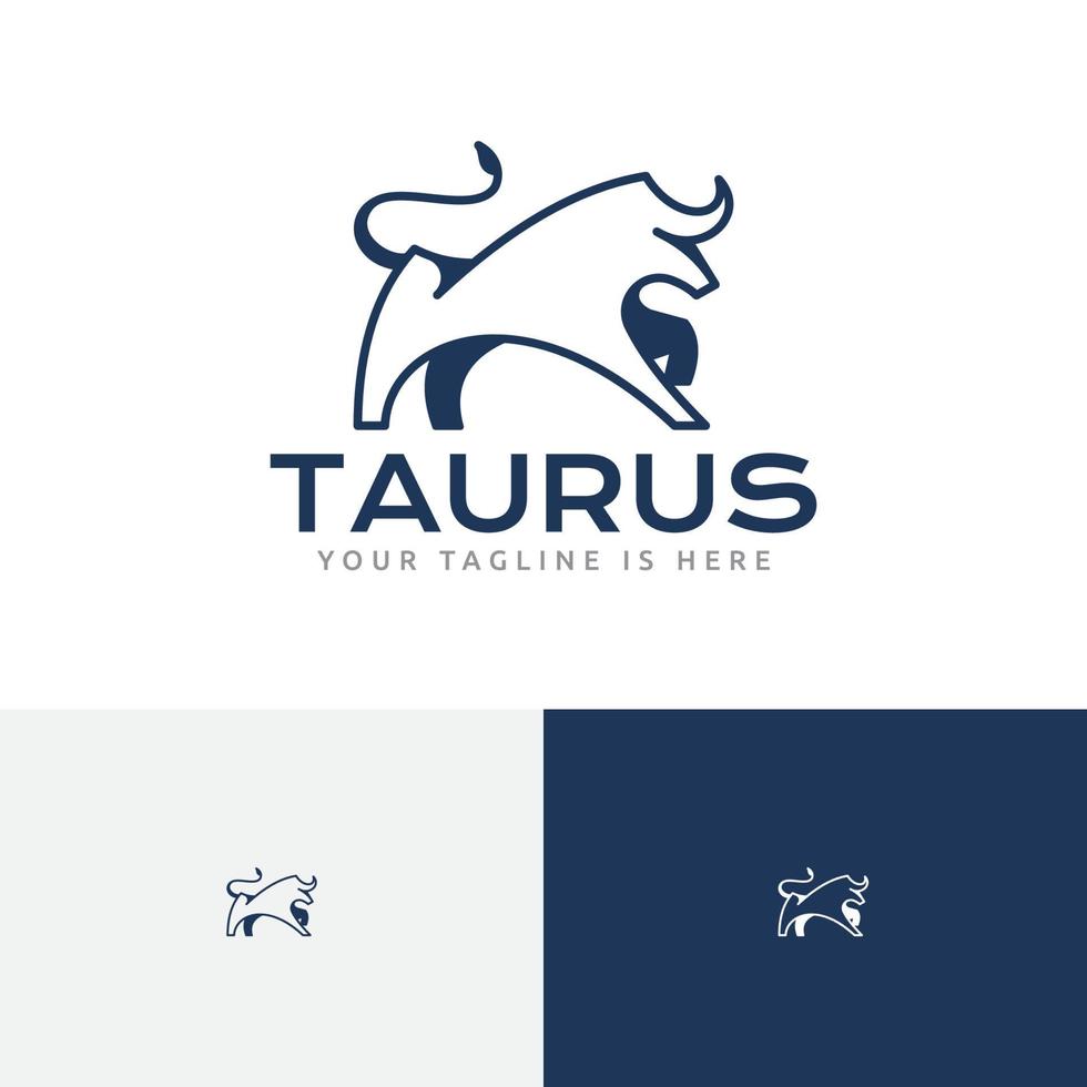 Wild Strong Taurus Bull Cool Animal Logo vector