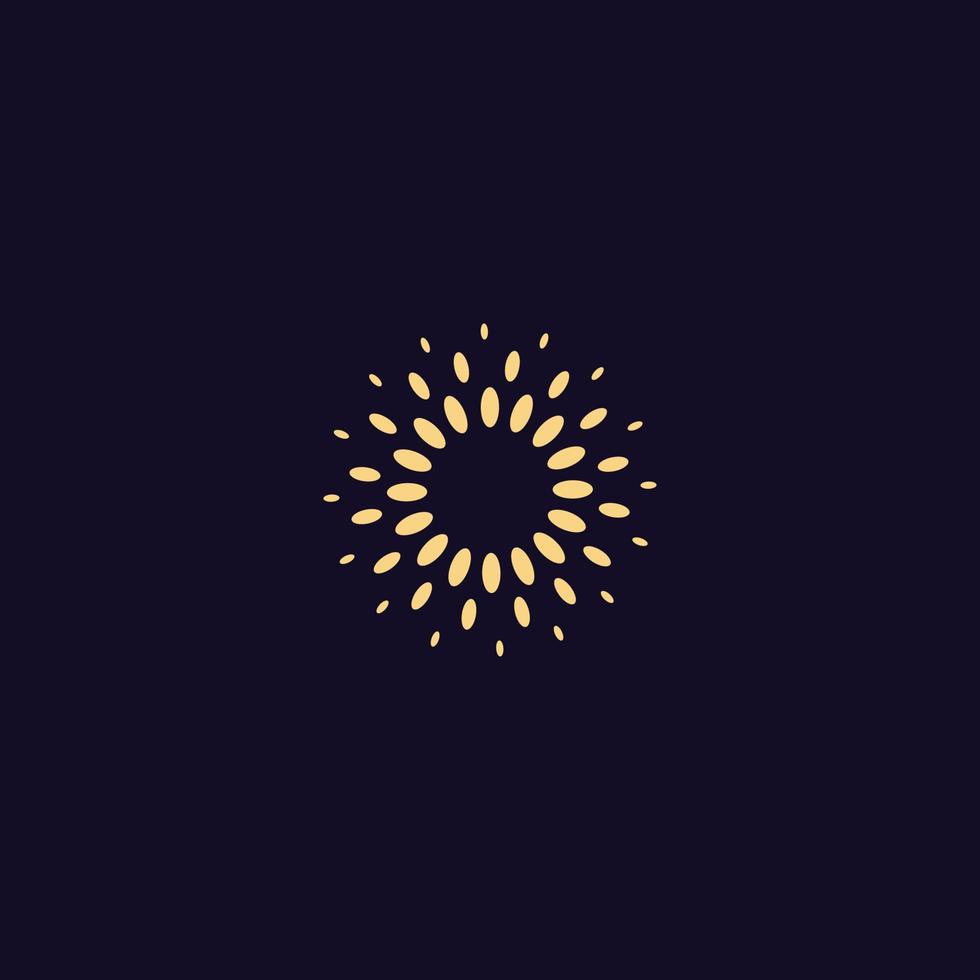 sunshine mandala monogram vector design logo