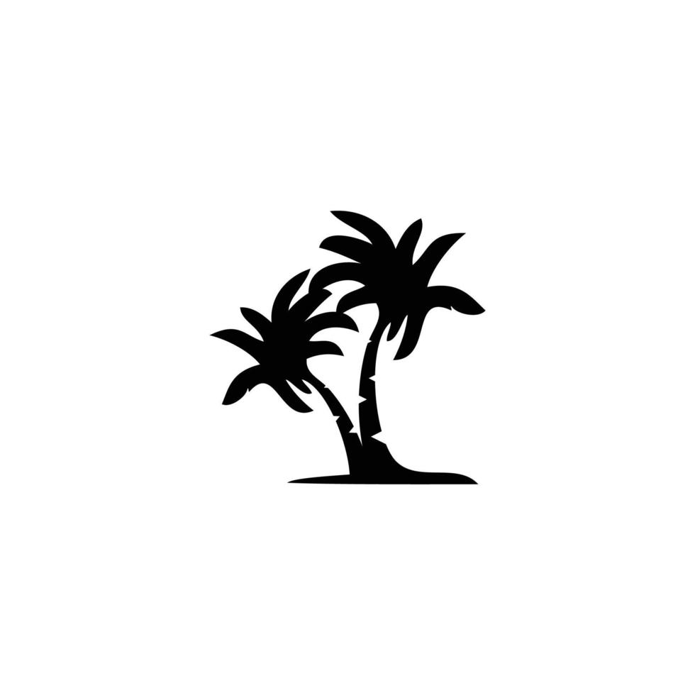coconut tree design logo vector