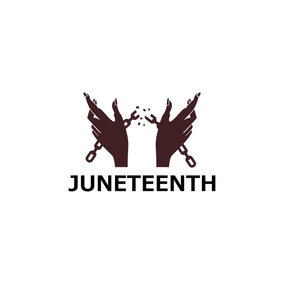 juneteenth day logo design vector