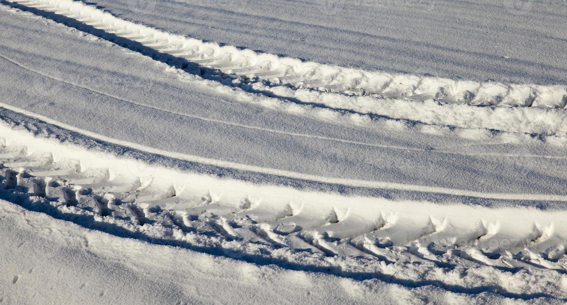 Winter season, road photo