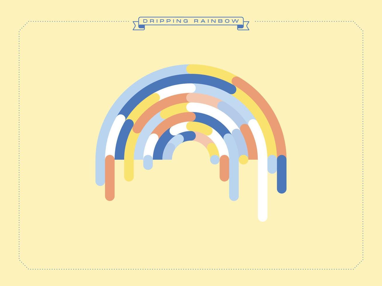 Dripping Rainbow Lines vector