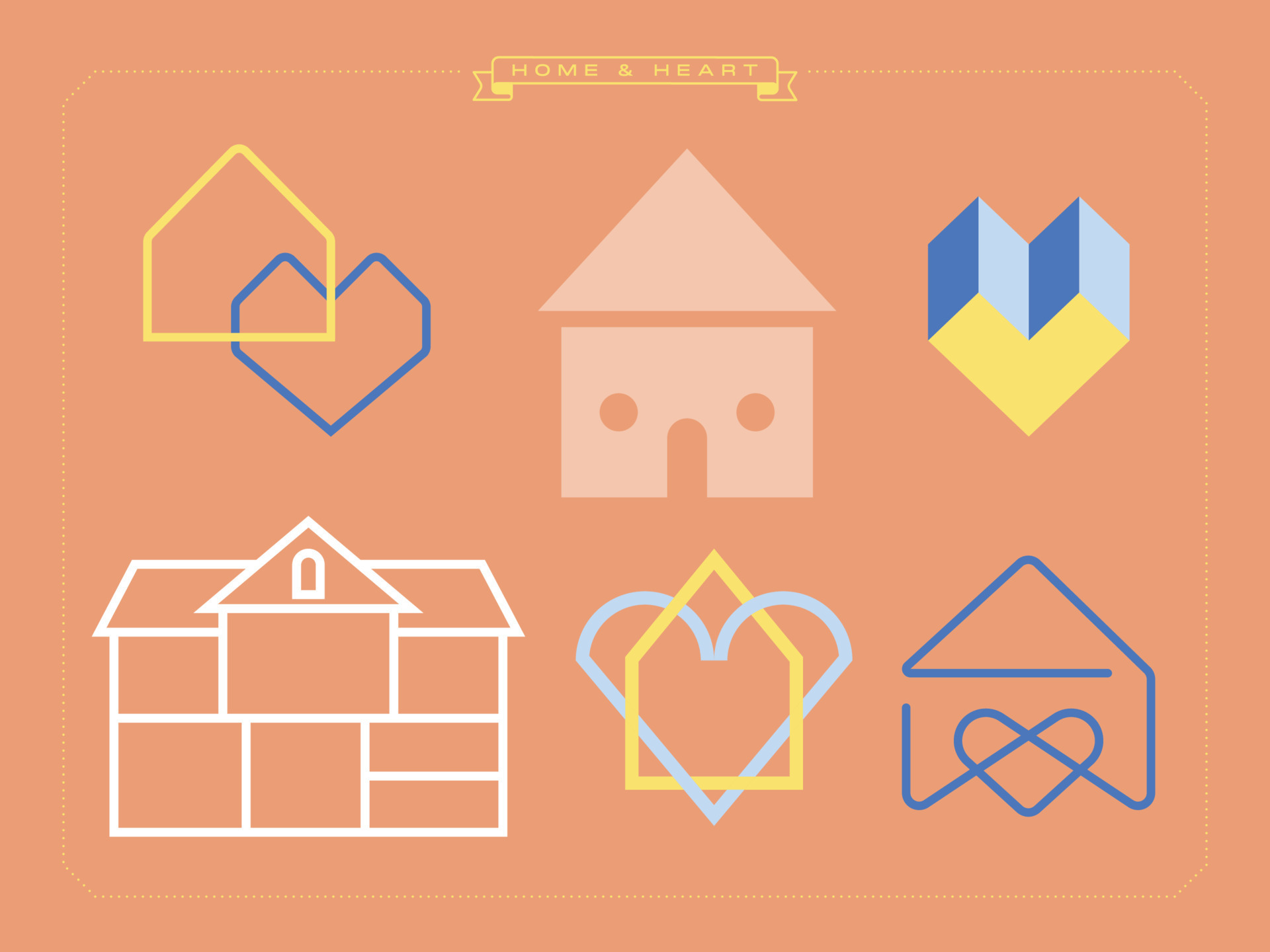 Heart and Home Logos 9431395 Vector Art at Vecteezy