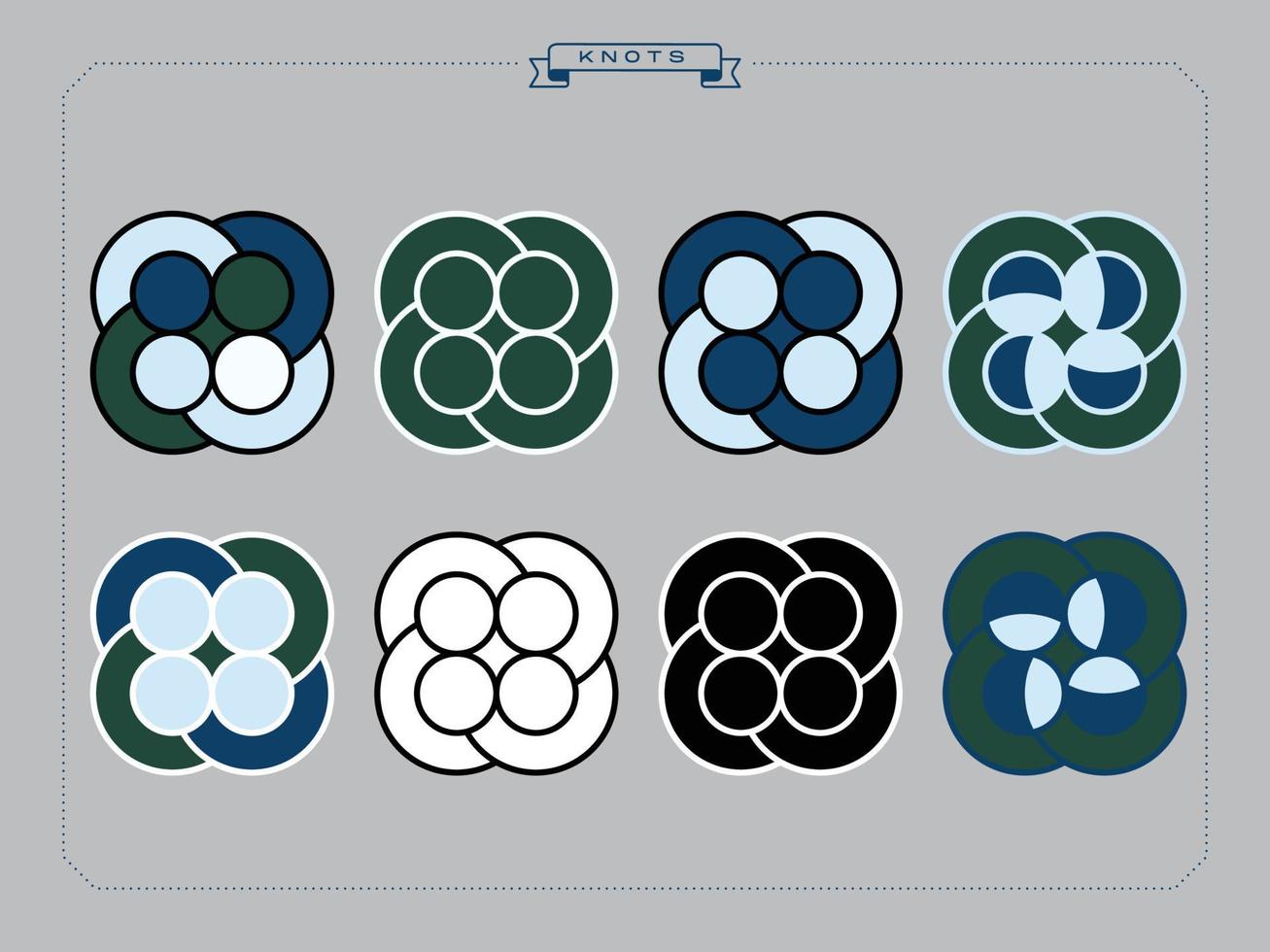 Knot Logo Variations I vector