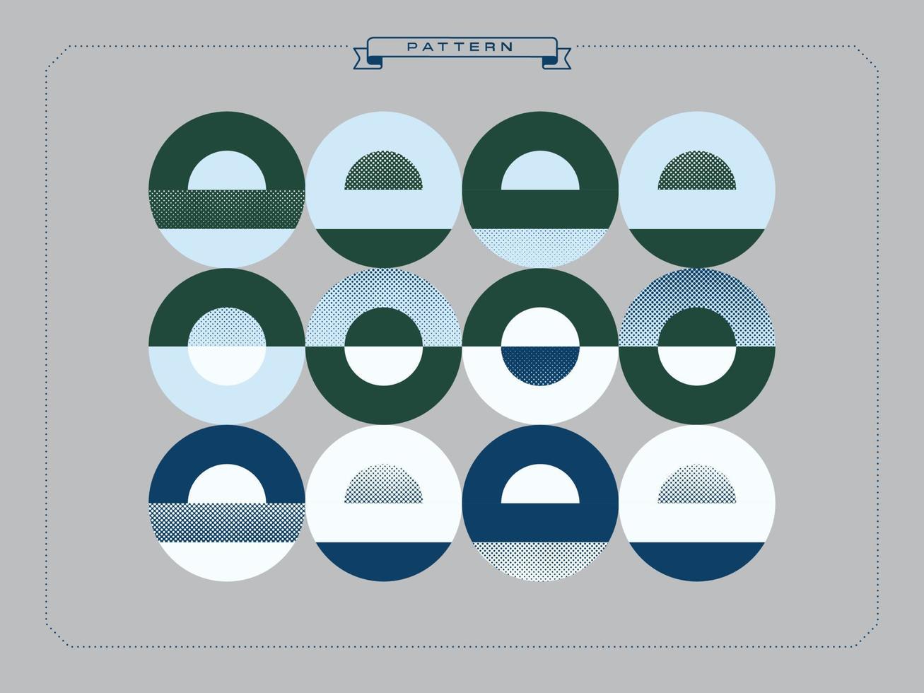 Circles and Semi Circle Pattern vector