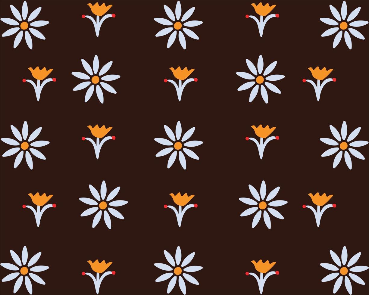 Amazing brown background, pattern, Flower, Bloemen, plants. vector