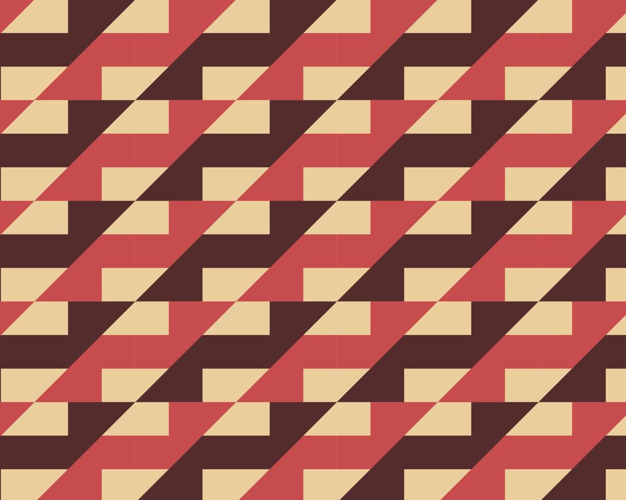 Geometric abstract seamless red color pattern, background vector