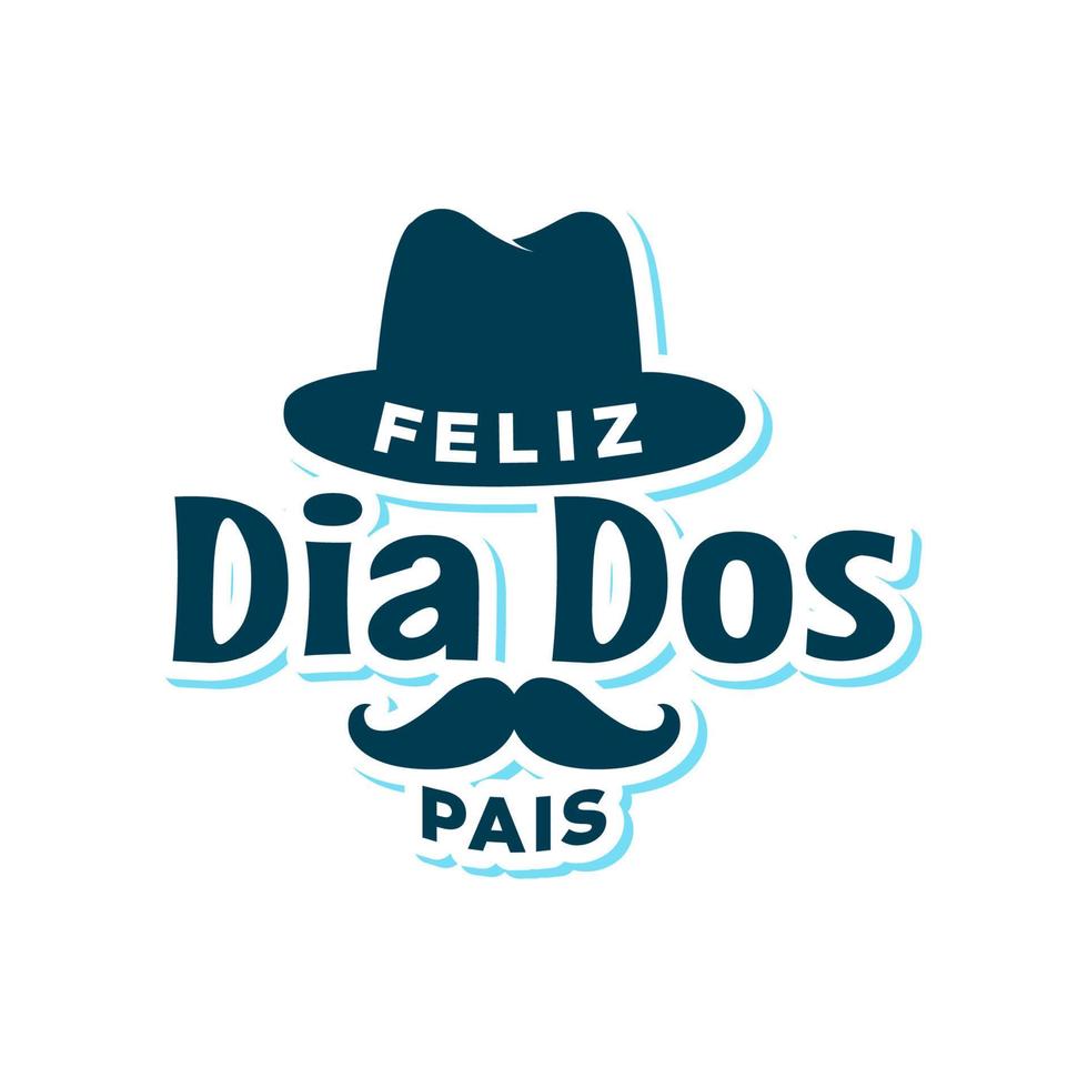 feliz dia dos pais feliz dia del padre vector