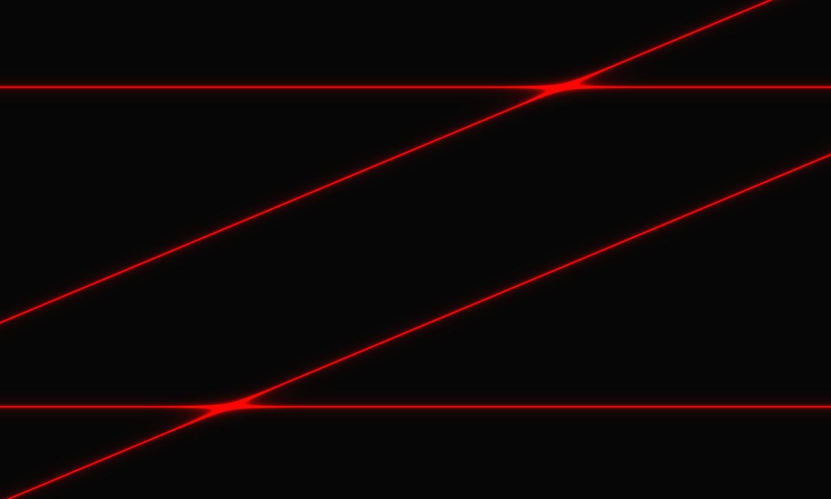 cruz láser de línea roja abstracta en vector de fondo de tecnología futurista moderna de diseño negro