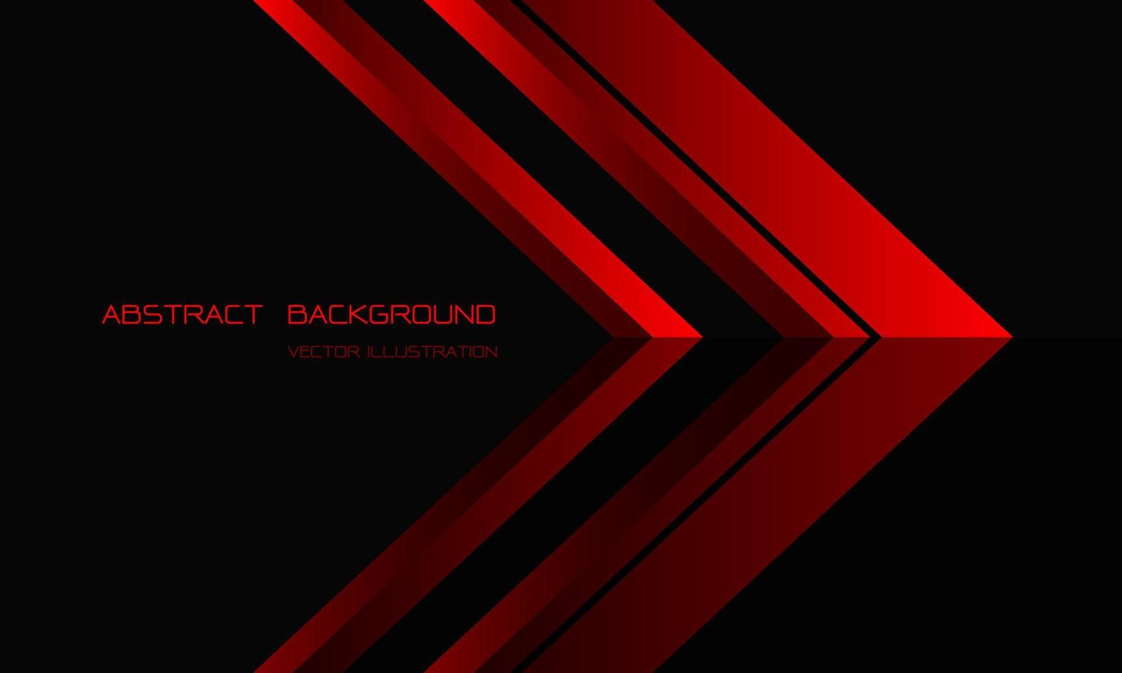 Abstract red arrow direction on black with blank space for text design modern luxury futuristic background vector