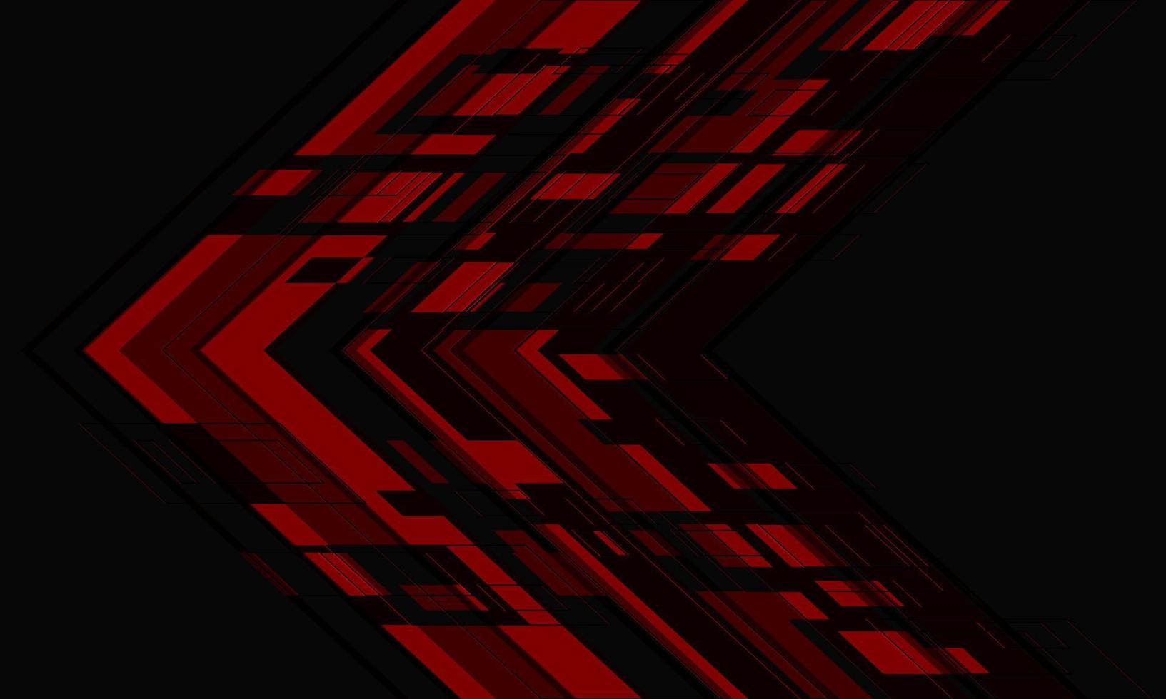 Abstract red black geometric arrow direction design modern futuristic technology background vector