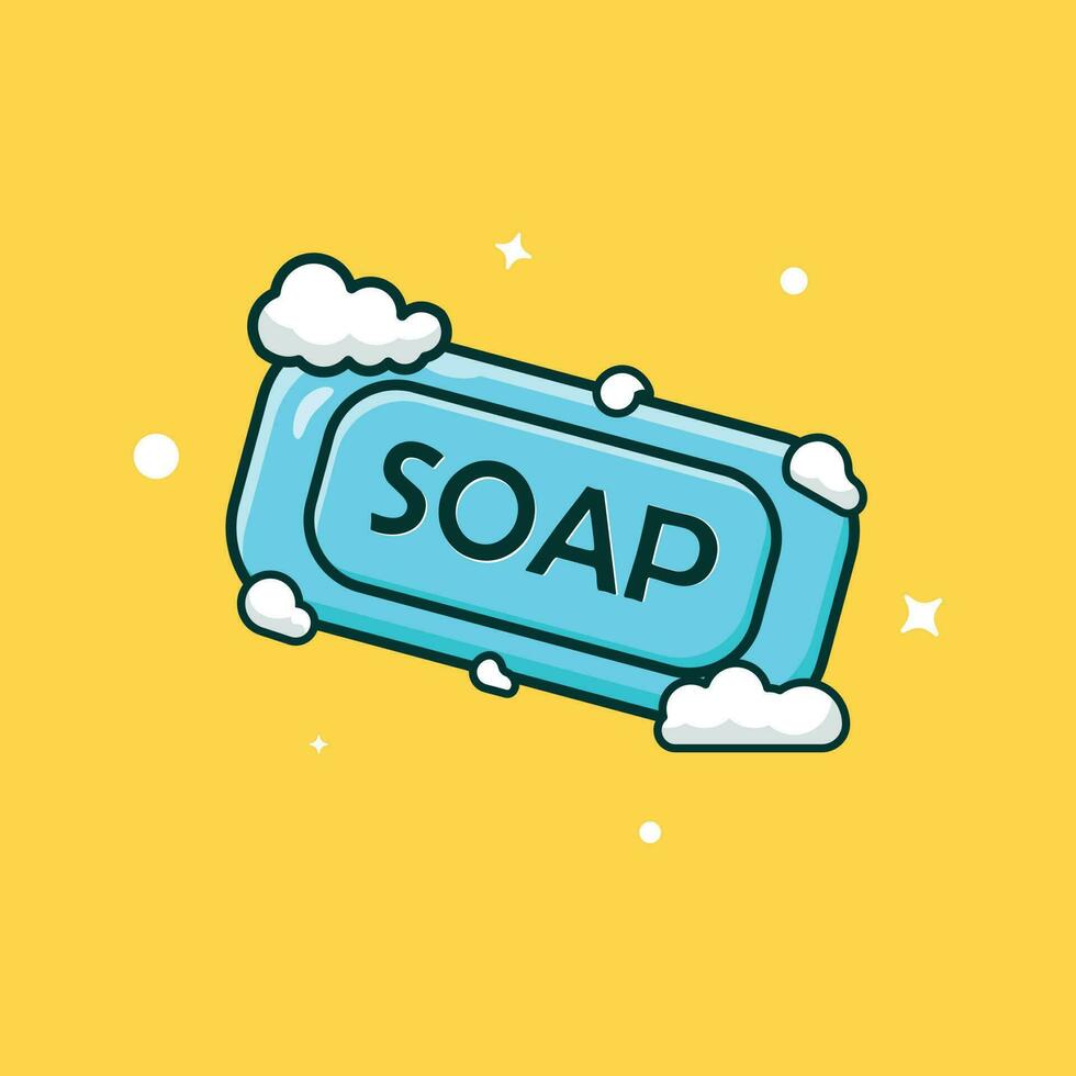 Foaming soap vector icon illustration. object concept. Simple premium design