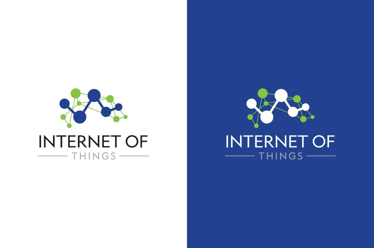 un diseño de logotipo de tecnología cerebral para una empresa de internet de las cosas que representa iot o un concepto de diseño de logotipo de vector iot