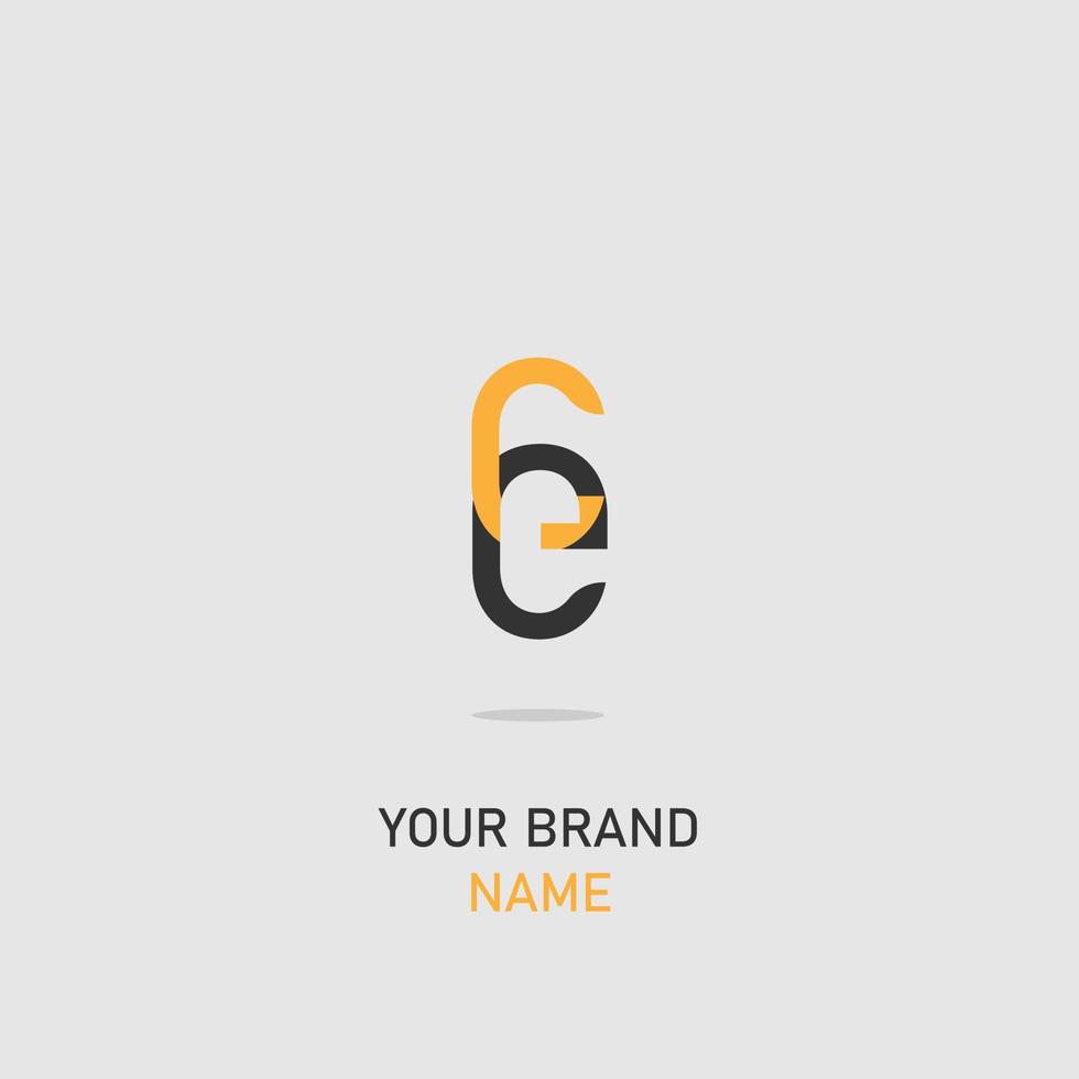 logo icon design letter C G orange grey luxury simple elegant for insurance company eps 10 vector