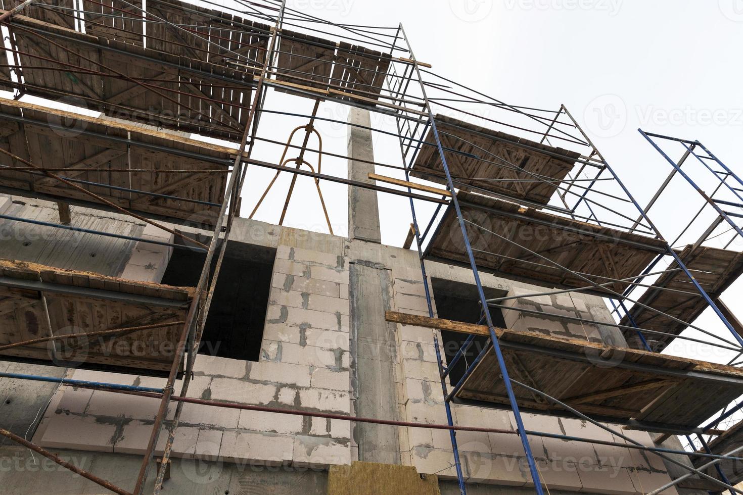 scaffolding during the construction of a multi storey building photo