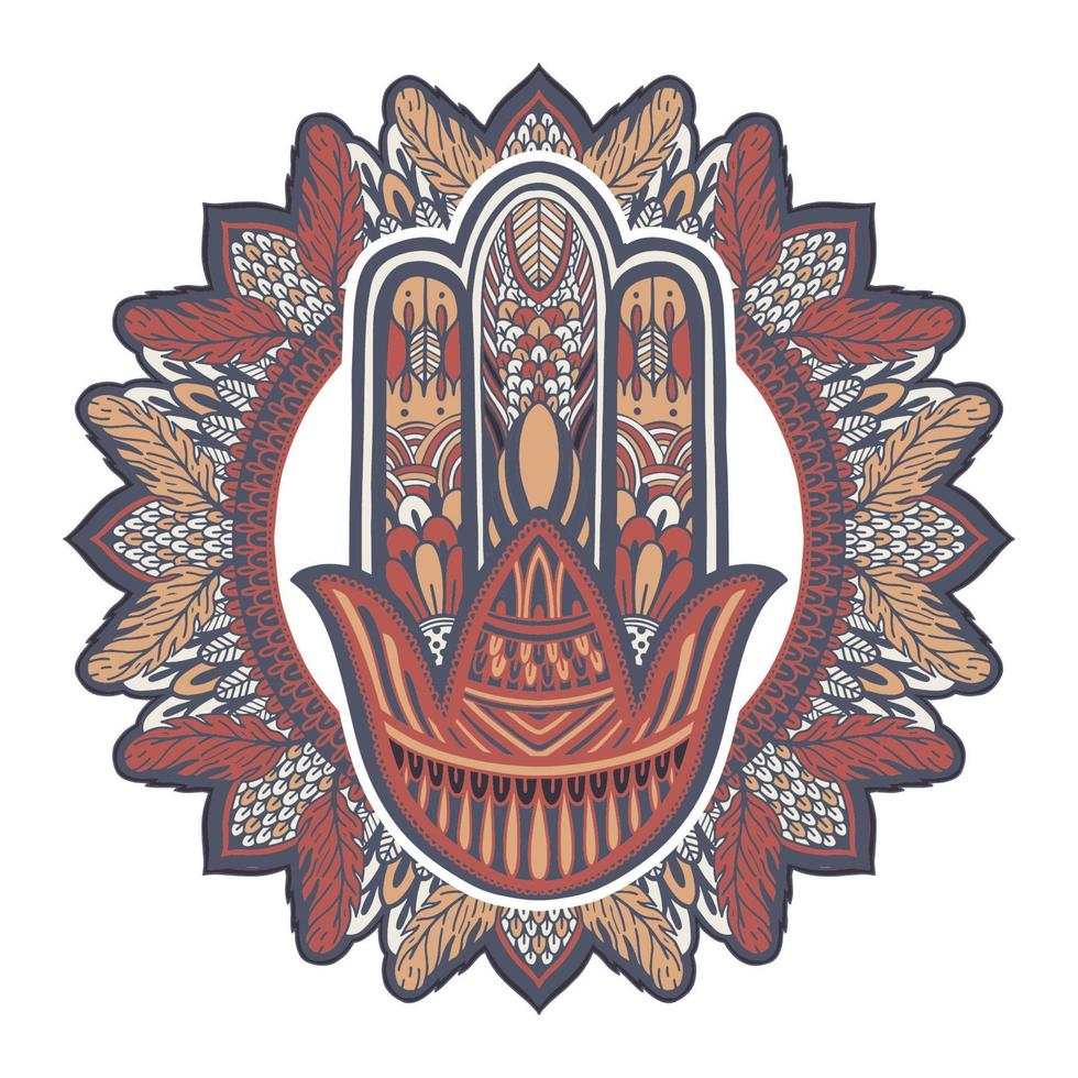 Mandala flower boho style. Vector illustration.