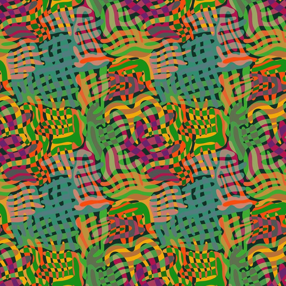 Seamless abstract pattern background. Decorative design freehand creative paint. Texture chaotic element. vector