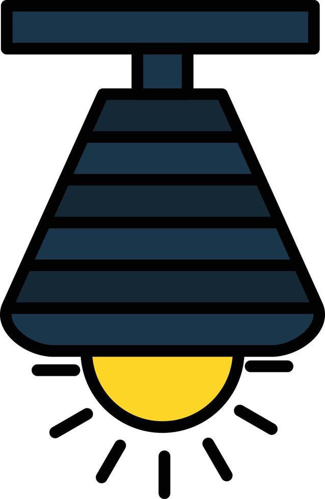 Lamp Line Filled vector