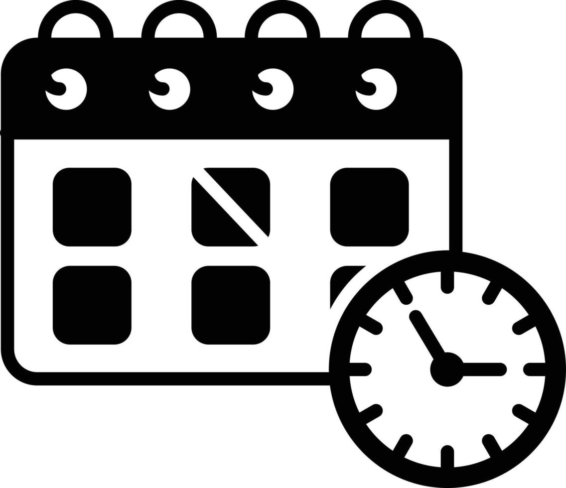 Schedule Glyph Icon vector