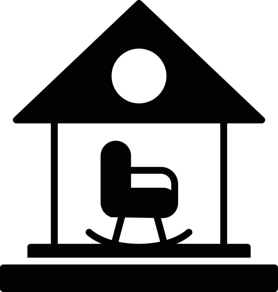 Retirement Home Glyph Icon vector