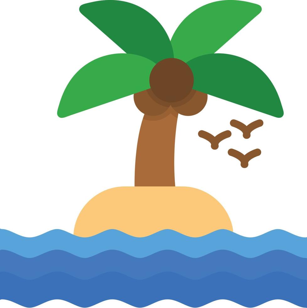 Island Flat Icon vector