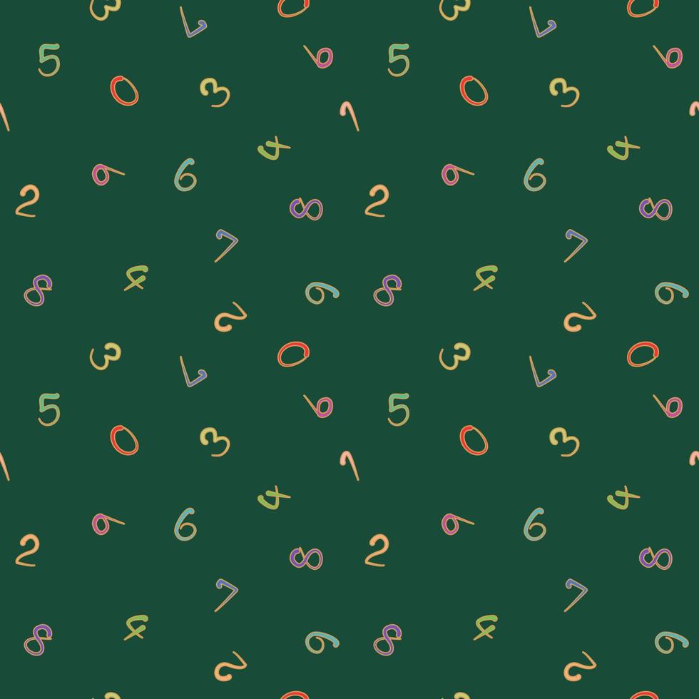 Vector - Abstract seamless pattern of many number on blackboard background. Can be use for print, paper, fabric.