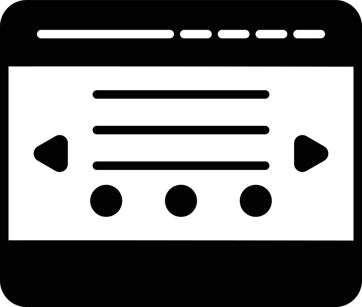 Window Page Glyph Icon vector