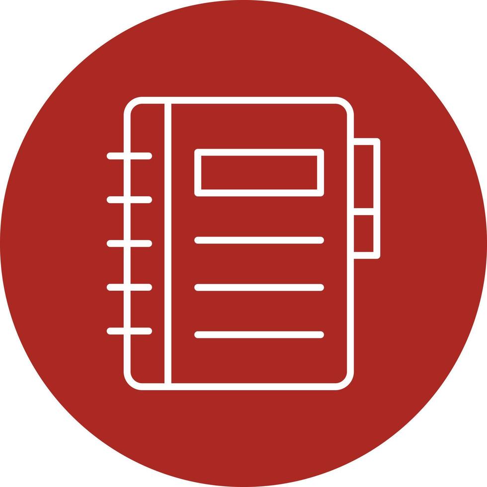 Notebook Line Circle Multicolor vector