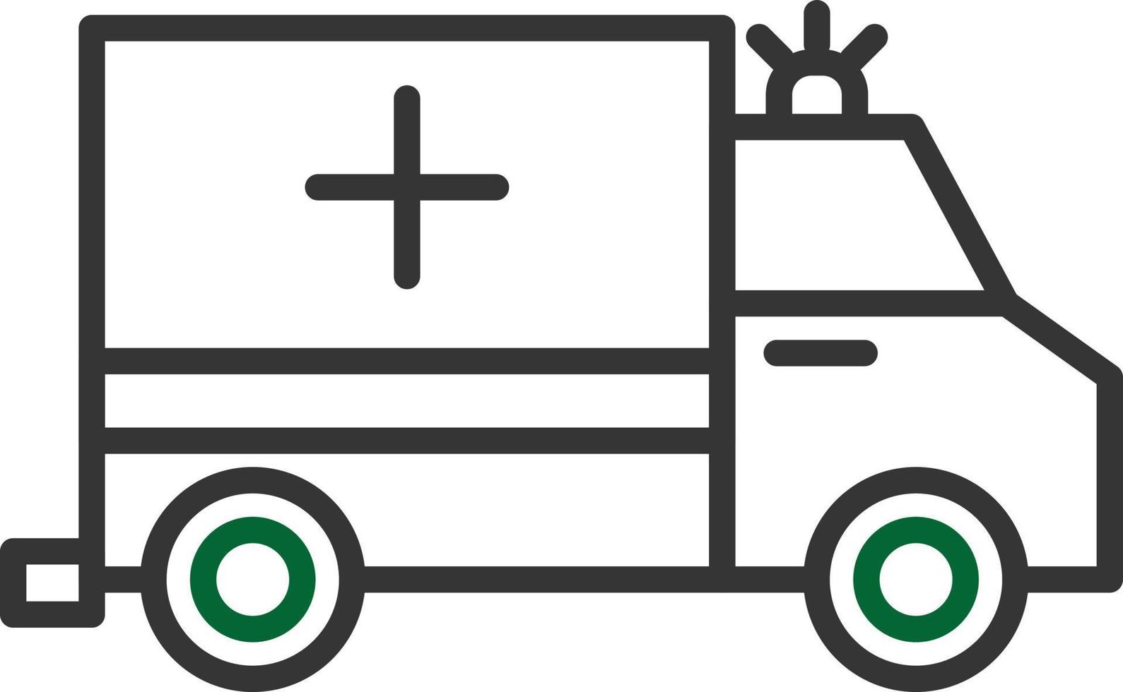 Ambulance Line Two Color vector