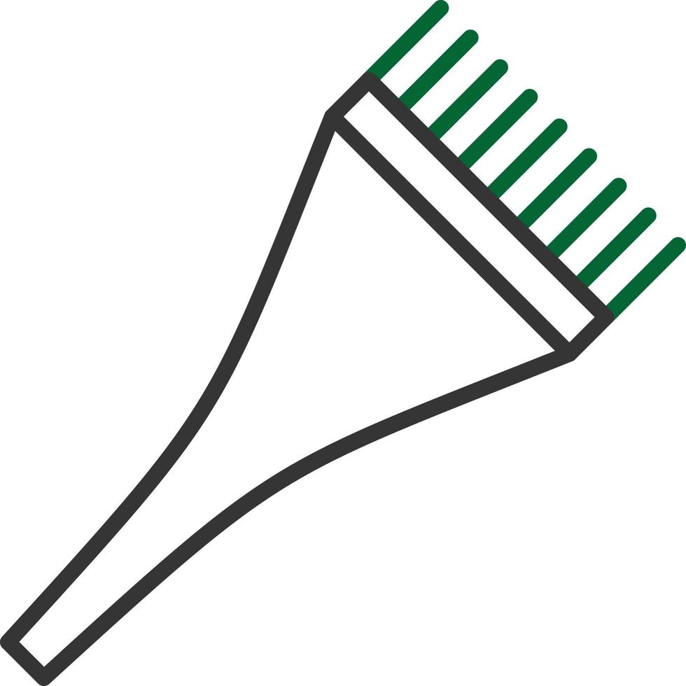 Hair Dye Brush Line Two Color vector