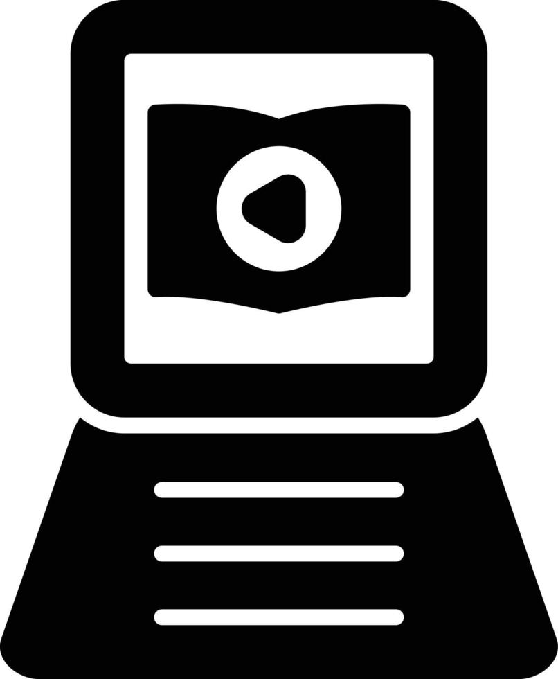 Video Tutorial Glyph Icon vector