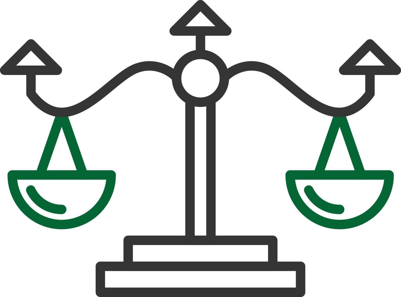 Justice Scale Line Two Color vector