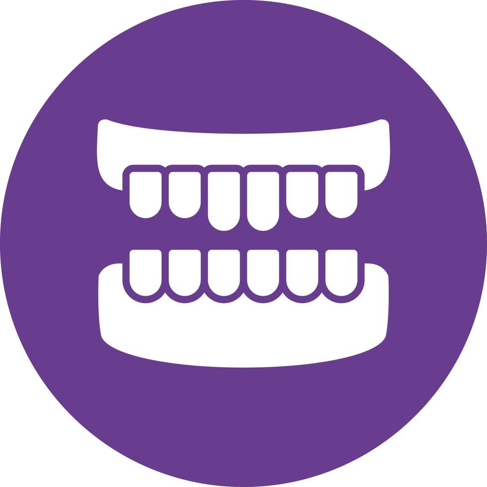 Denture Glyph Circle Multicolor vector