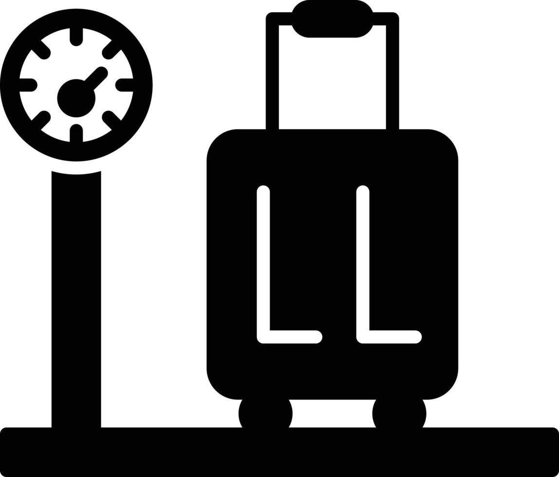 Luggage Scale Glyph Icon vector